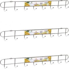 Від 4 шт. Вішалка настінна на 8 гачків, 54*5*4 см 240-8 купити дешево в інтернет-магазині