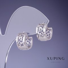 Сережки Xuping 14х8мм родій купити біжутерію дешево в інтернеті