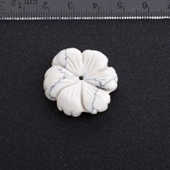 Фурнитура Цветок натуральный камень d-2,9 см Кахолонг