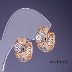 Сережки Xuping "Рози" 16х8мм "позолота 18К, родій"