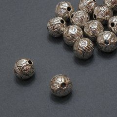 Фурнітура намистина вставка вн d-1,5мм + - d-8мм + - фасування 20гр 14шт.+ -