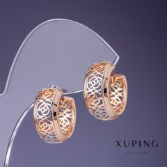Сережки Xuping "Рози" 16х8мм "позолота 18К, родій" купити біжутерію дешево в інтернеті