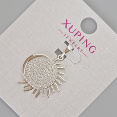 Кулон Xuping "Сонце" з білими стразами d-27х19мм+- Родій купити біжутерію дешево в інтернеті