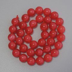 Намистини Турмалін гладка кулька d-10мм+- на нитці L-39см+-