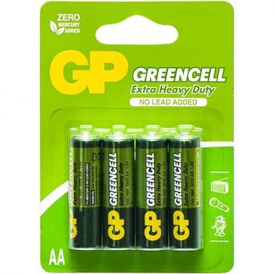 Від 8 шт. Батарейка GP Greencell 15G-UE4 сольова бл/4 R6P, AA GP-000133 купити дешево в інтернет-магазині