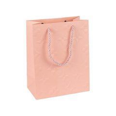 Від 12 шт. Пакет подарунковий 26х32х12 см з рельєфним тисненням PINK HL-1869