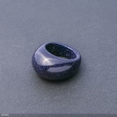 Перстень із натурального каменю Авантюрин Синій Пісок Ніч Каїра h-6,5-15мм b-4-8мм d-17,18,19мм купити