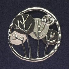 Брошка для платків,кофт,пальто і сумок сріблястий метал на магніті d-52мм +-