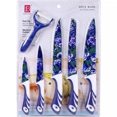 Набір кольорових ножів на блістері, 6 предметів "Фіолетовий" 27*40см X3-231 купити дешево в інтернет-магазині