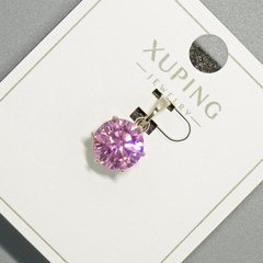 Кулон Xuping з рожевим кристалом d-9мм+ - L-17мм+- родій купити біжутерію дешево в інтернеті