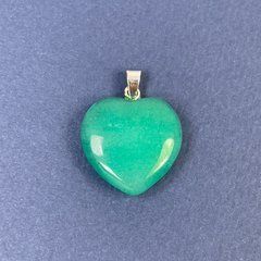 Кулон Серце Хризопраз (тоноване каміння) 20х20х6х30мм+-