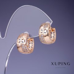Сережки Xuping 15х8мм "позолота 18К" купити біжутерію дешево в інтернеті