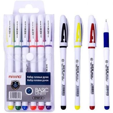 Від 3 шт. Набір ручок гелевих ET801-6 Original 6 кольорів купити дешево в інтернет-магазині