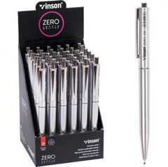 Від 36 шт. Ручка масляна VINSON Zero "Срібло" синя Z4 автоматична купити дешево в інтернет-магазині