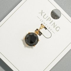 Кулон Xuping з чорним кристалом d-9мм+ - L-17мм+- позолота 18К купити біжутерію дешево в інтернеті