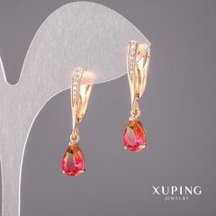 Сережки Xuping хамелеони 6х30мм Позолота 18К