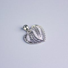 Кулон Xuping Родій Серце з білими стразами 15х17 мм+-