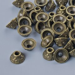 Фурнітура наконечник d-3,5х7мм, d-отвору 1,9мм, фас. 50шт +- бронзовий колір металу купити біжутерію дешево в