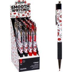Від 24 шт. Ручка масляна VINSON Lipstick синя 222 автоматична