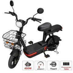 Електровелосипед двомісний Mini з кошиком 14" до 30 км/год 450W чорний AD26-10