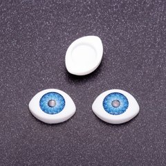 Фурнітура "Живі очі" колір синій зіниця d- 7мм 10х13мм фас. 50пар купити біжутерію дешево в інтернеті