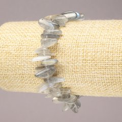 Браслет на резинке из натурального камня Лабрадор крошка "игла" d-15х3мм+- купить дешево в интернете