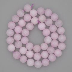 Намистини Кунцит гладка кулька d-8мм+ на нитці L-38см