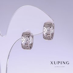 Сережки Xuping L-14мм s-6мм родій купити біжутерію дешево в інтернеті