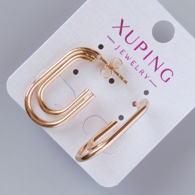 Сережки пусети Xuping d-29х16мм+- позолота 18К купити біжутерію дешево в інтернеті