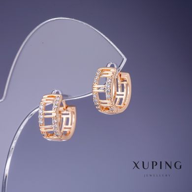 Сережки Xuping 6х14мм "позолота 18К" купити біжутерію дешево в інтернеті