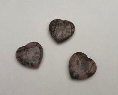 Сувенірний камінь Родоніт у формі Серця 30х30х9,5(+-)мм купити біжутерію дешево в інтернеті