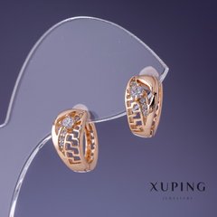Сережки Xuping 8х14мм "позолота 18К " купити біжутерію дешево в інтернеті