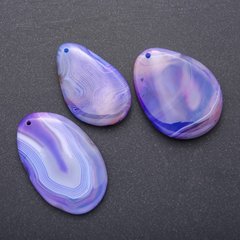 Кулон із натурального каменю Агат фіолетовий 37х52мм купити біжутерію дешево в інтернеті