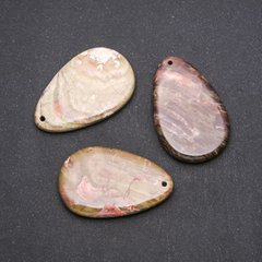 Кулон з натурального каменю Яшма Пікассо крапля 55х35(+-)мм купити біжутерію дешево в інтернеті