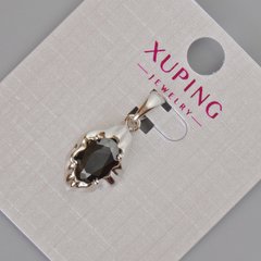 Кулон Xuping з чорним кристалом d-24х11мм+- Родій купити біжутерію дешево в інтернеті