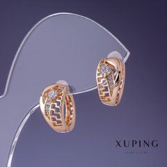Сережки Xuping 8х14мм "позолота 18К "