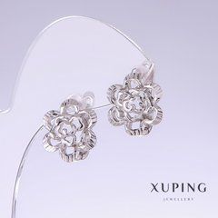 Сережки Xuping L-15мм s-14мм родій