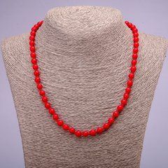 Намисто Корал прес гладка кулька d-6+-мм L-45см