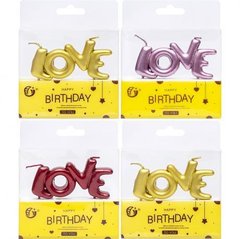 Від 4 шт. Набір свічок для торта LOVE" JY-1062 купити дешево в інтернет-магазині