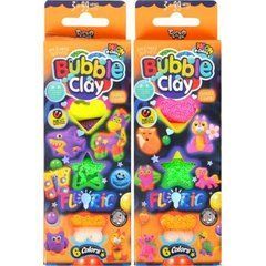 Від 3 шт. Набір для творчості "BUBBLE CLAY "FLUORIC" 6кол укр BBC-FL-6-01U,02U