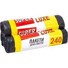 Від 5 шт. Пакет для сміття А10 90х130 240л 5 штук Super Luxе/Кузя Service100*120/20059