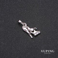 Кулон Xuping з білими каменями 10х23мм Родій