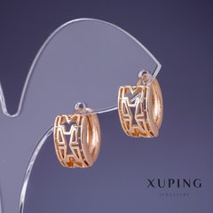 Сережки Xuping 8х14мм "позолота 18К" купити біжутерію дешево в інтернеті