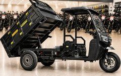 Електричний Трицикл гібридний SOK CARGO MAX Canopy 2500W-72V-65Ah GraFen Гідравлика кузов 1.3 х 1.8 +генер. 4 квт. шини 12"/12"