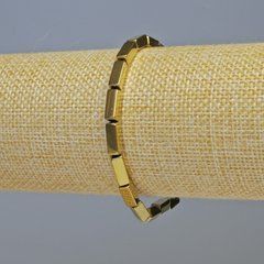 Браслет Гематит прямокутник колір золото d-10х4мм+- L-18см+- стрейч