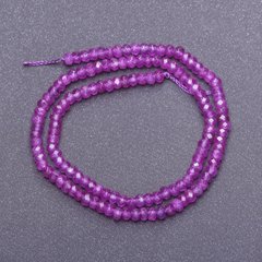 Намистини з натурального каменю Аметист світло фіолетовий на нитці гранований рондель d-4х2,5мм L-38см купити