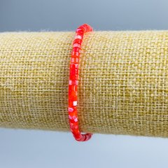 Браслет Перламутр тонований червоний шайба d-4х2мм+- L-18см (стрейч) купити біжутерію дешево в інтернеті