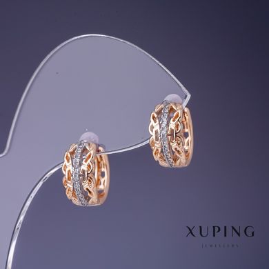 Сережки Xuping 13х7мм "позолота 18К" купити біжутерію дешево в інтернеті