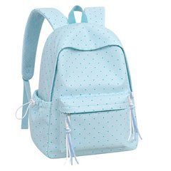 Рюкзак шкільний тканинний 41*29*14см у горошок BB-9036 BLUE
