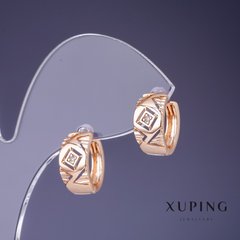 Сережки Xuping 15х7мм "позолота 18К" купити біжутерію дешево в інтернеті